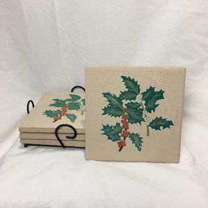 Christmas Holiday Beverage Egg Nog Drink coasters